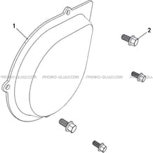 CACHE GAUCHE pour Hytrack Toutes les cylindrées Toutes les années JOBBER T-BOSS 570