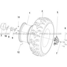 ROUES ARRIERE pour Hytrack All cylindrical All Years MP4