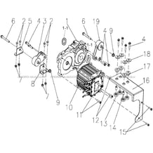 SUPPORT BLOC TRANSMISSION   BLOC TRANSMISSION pour Hytrack Toutes les cylindrées Toutes les années MP4