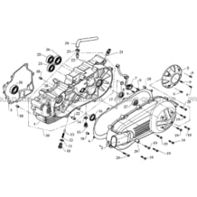 CARTER BAS MOTEUR GAUCHE pour Masai Toutes les cylindrées Toutes les années A300