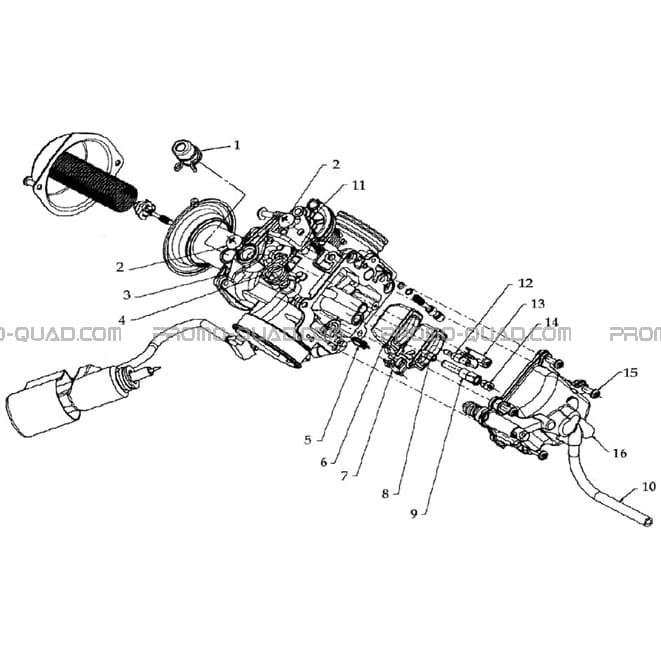 CARBURATEUR (VUE DE DESSOUS)    Toutes les années Toutes les cylindrées  Original parts OEMCARBURATEUR (VUE DE DESSOUS)    Toutes les années Toutes les cylindrées  Original parts OEM