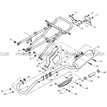 BOUCLE ARRIERE   ECHAPPEMENT pour Masai Toutes les cylindrées Toutes les années A300
