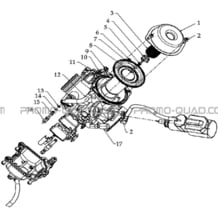 CARBURATEUR (VUE DE DESSUS) pour Masai Toutes les cylindrées Toutes les années A330 - A330 Ultimate