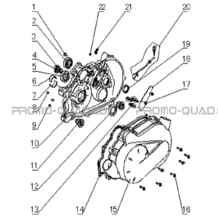 CARTER BAS MOTEUR GAUCHE pour Masai Toutes les cylindrées Toutes les années A433 4x4
