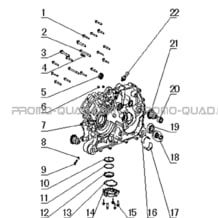 CARTER BAS MOTEUR DROIT pour Masai Toutes les cylindrées Toutes les années A433 4x4
