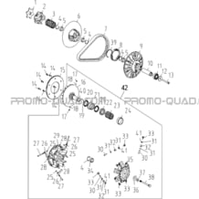 ENSEMBLE VARIATEUR pour Masai Toutes les cylindrées Toutes les années A433 4x4