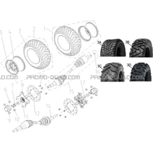 ENSEMBLE ROUES ARRIERE pour Masai Toutes les cylindrées Toutes les années A433 4x4