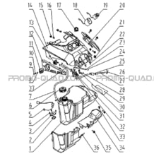 ENSEMBLE RESERVOIR A CARBURANT pour Masai Toutes les cylindrées Toutes les années A433 4x4