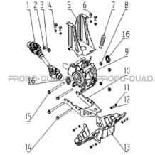 TRANSMISSION ARRIERE pour Toutes les cylindrées Toutes les années A433 4x4