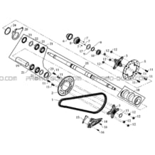 AXE ARRIERE pour Masai Toutes les cylindrées Toutes les années A450 - A450 Ultimate