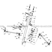 COLONNE DE DIRECTION pour Toutes les cylindrées Toutes les années A450 - A450 Ultimate