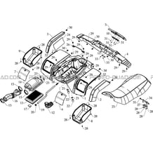 CARROSSERIE ARRIERE   SELLE pour Toutes les cylindrées Toutes les années A460