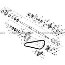 AXE ARRIERE pour Masai Toutes les cylindrées Toutes les années A460