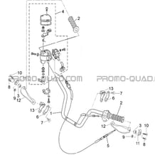 GUIDON   ENSEMBLE POIGNEE DROITE pour Toutes les cylindrées Toutes les années A500 i ap 2012