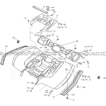 CARROSSERIE ARRIERE   DECORATION pour Toutes les cylindrées Toutes les années A500 i ap 2012