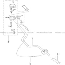 GUIDON   ENSEMBLE POIGNEE DROITE pour Masai Toutes les cylindrées Toutes les années A500IX EPS