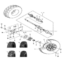 ESSIEU ARRIERE pour Masai Toutes les cylindrées Toutes les années A500IX EPS