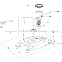 RESERVOIR A CARBURANT pour Toutes les cylindrées Toutes les années A500IX EPS