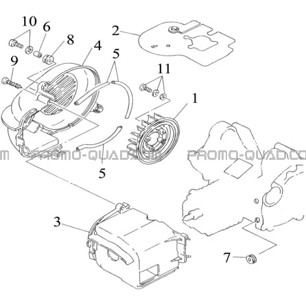 ENSEMBLE CARTER DE REFROIDISSEMENT    Toutes les années Toutes les cylindrées  Original parts OEMENSEMBLE CARTER DE REFROIDISSEMENT    Toutes les années Toutes les cylindrées  Original parts OEM