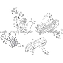 CARTER MOTEUR pour Toutes les cylindrées Toutes les années A50XL