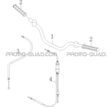 GUIDON   CABLES pour Masai Toutes les cylindrées Toutes les années A50XL