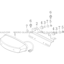 ECLAIRAGE ARRIERE pour Toutes les cylindrées Toutes les années A50XL