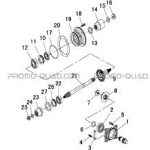 ARBRE DE TRANSMISSION pour Toutes les cylindrées Toutes les années A550I A550I EPS