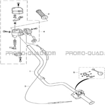 GUIDON   ENSEMBLE POIGNEE DROITE pour Masai Toutes les cylindrées Toutes les années A550I A550I EPS