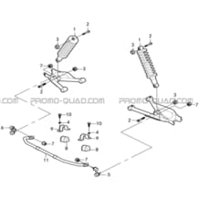 SUSPENSION ARRIERE pour Toutes les cylindrées Toutes les années A550I A550I EPS