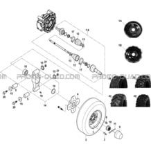 ESSIEU ARRIERE pour Toutes les cylindrées Toutes les années A550I A550I EPS