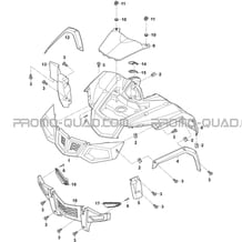 CARROSSERIE AVANT pour Toutes les cylindrées Toutes les années A550I A550I EPS