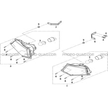 ECLAIRAGE AVANT pour Masai Toutes les cylindrées Toutes les années A550I A550I EPS