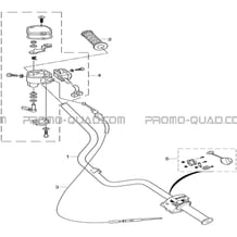 GUIDON   ENSEMBLE POIGNEE DROITE pour Toutes les cylindrées Toutes les années A550IX A550IX EPS