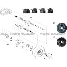 ESSIEU AVANT pour Toutes les cylindrées Toutes les années A550IX A550IX EPS