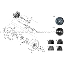 ESSIEU ARRIERE pour Toutes les cylindrées Toutes les années A550IX A550IX EPS