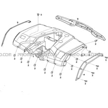 CARROSSERIE ARRIERE   DECORATION pour Toutes les cylindrées Toutes les années A550IX A550IX EPS