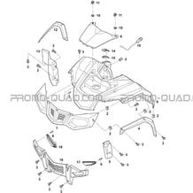 CARROSSERIE AVANT pour Toutes les cylindrées Toutes les années A550IX A550IX EPS