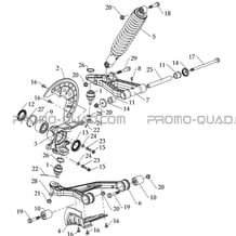 SUSPENSION AVANT DROITE pour Masai Toutes les cylindrées Toutes les années A700 2010