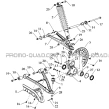 SUSPENSION AVANT GAUCHE pour Masai Toutes les cylindrées Toutes les années A700 Av 2010