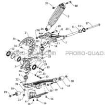 SUSPENSION AVANT DROITE pour Toutes les cylindrées Toutes les années A700 Av 2010