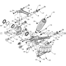 SUSPENSION ARRIERE DROITE pour Toutes les cylindrées Toutes les années A700 Av 2010