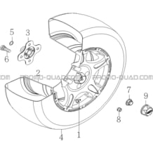 ROUE ARRIERE pour Toutes les cylindrées Toutes les années A750 INFINITE