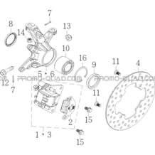 PIVOTS   FREINS AVANT pour Toutes les cylindrées Toutes les années A750 INFINITE