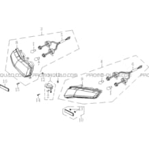 ECLAIRAGE ARRIERE pour Toutes les cylindrées Toutes les années A750 INFINITE