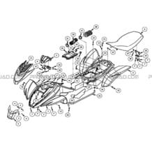 CARROSSERIE   SELLE pour Toutes les cylindrées Toutes les années D360R