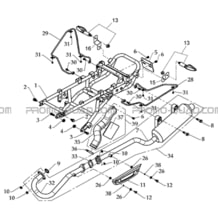 BOUCLE ARRIERE   ECHAPPEMENT pour Masai Toutes les cylindrées Toutes les années D360R