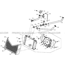 ENSEMBLE RADIATEUR pour Masai Toutes les cylindrées Toutes les années D360R