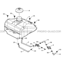 RESERVOIR DE CARBURANT pour Toutes les cylindrées Toutes les années D360R