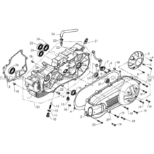 CARTER BAS MOTEUR GAUCHE pour Toutes les cylindrées Toutes les années DEMON 360 2008 - BLACK DEMON