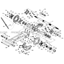 TRAIN ARRIERE pour Toutes les cylindrées Toutes les années DEMON 360 2008 - BLACK DEMON